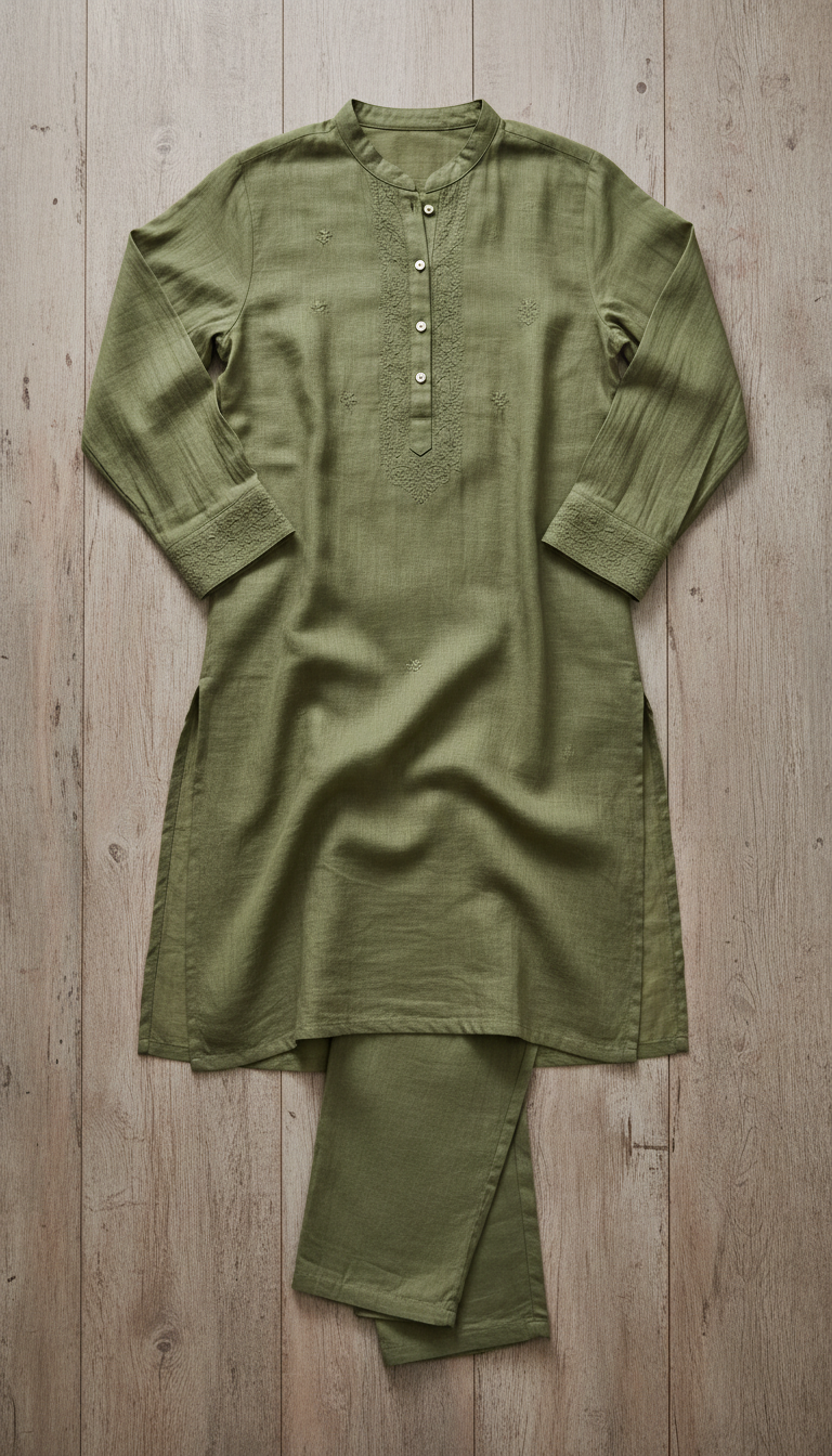 Olive Mist Kurta Set