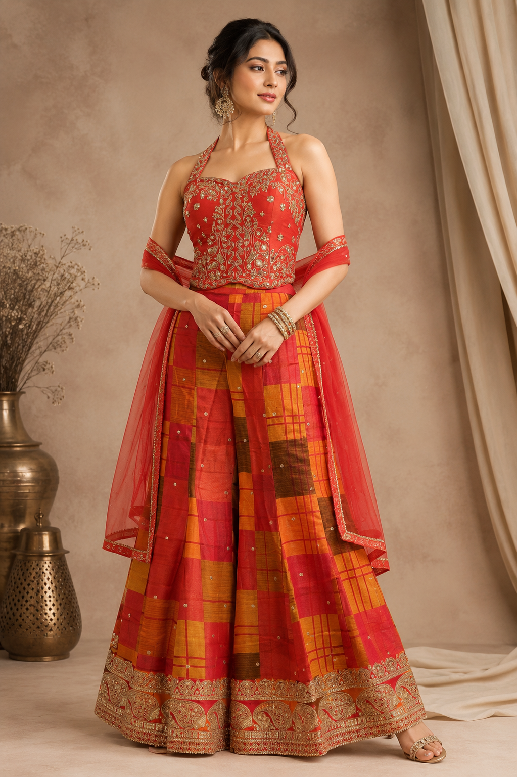 Orange Designer Dress