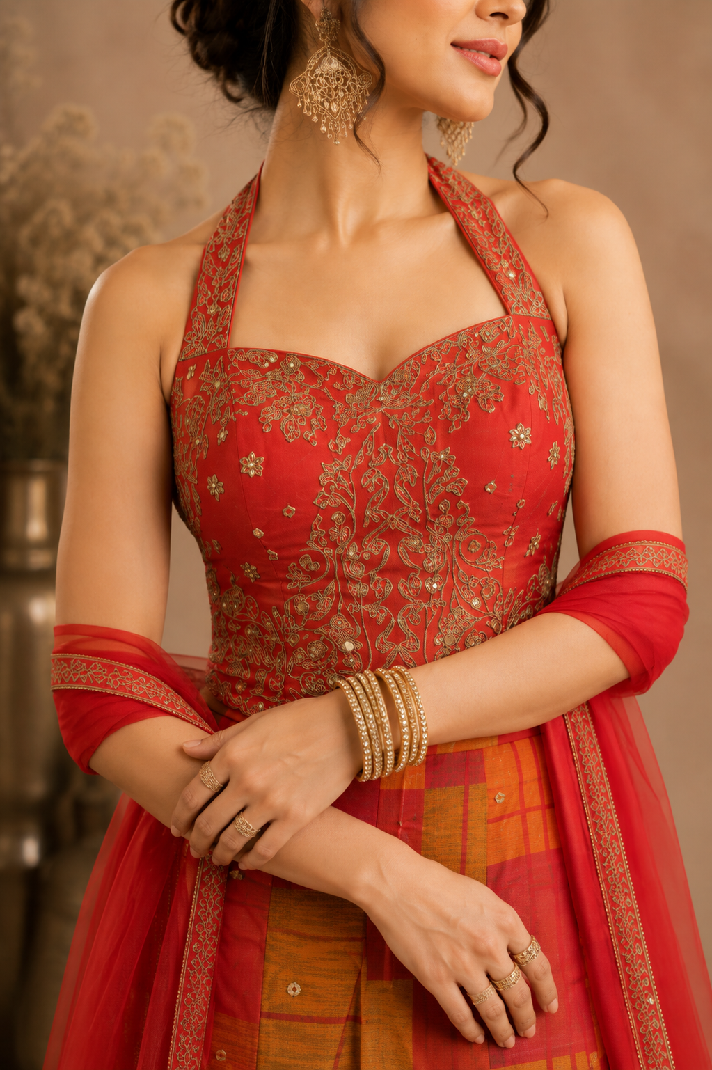 Orange Designer Dress