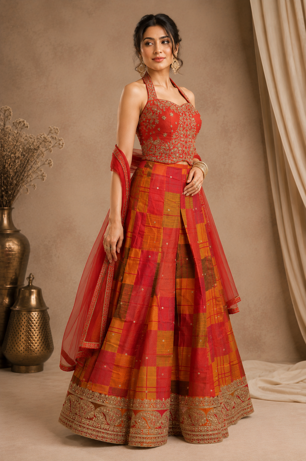 Orange Designer Dress